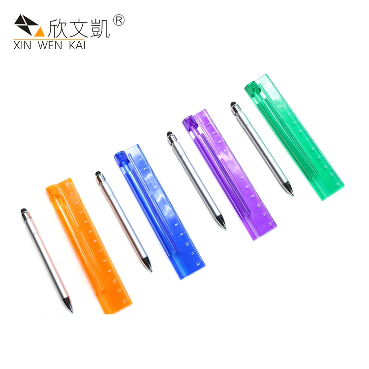 
Funny Multi Function Mobile Touch Stylus Pen Plastic Tool Ruler Pen active stylus pen 