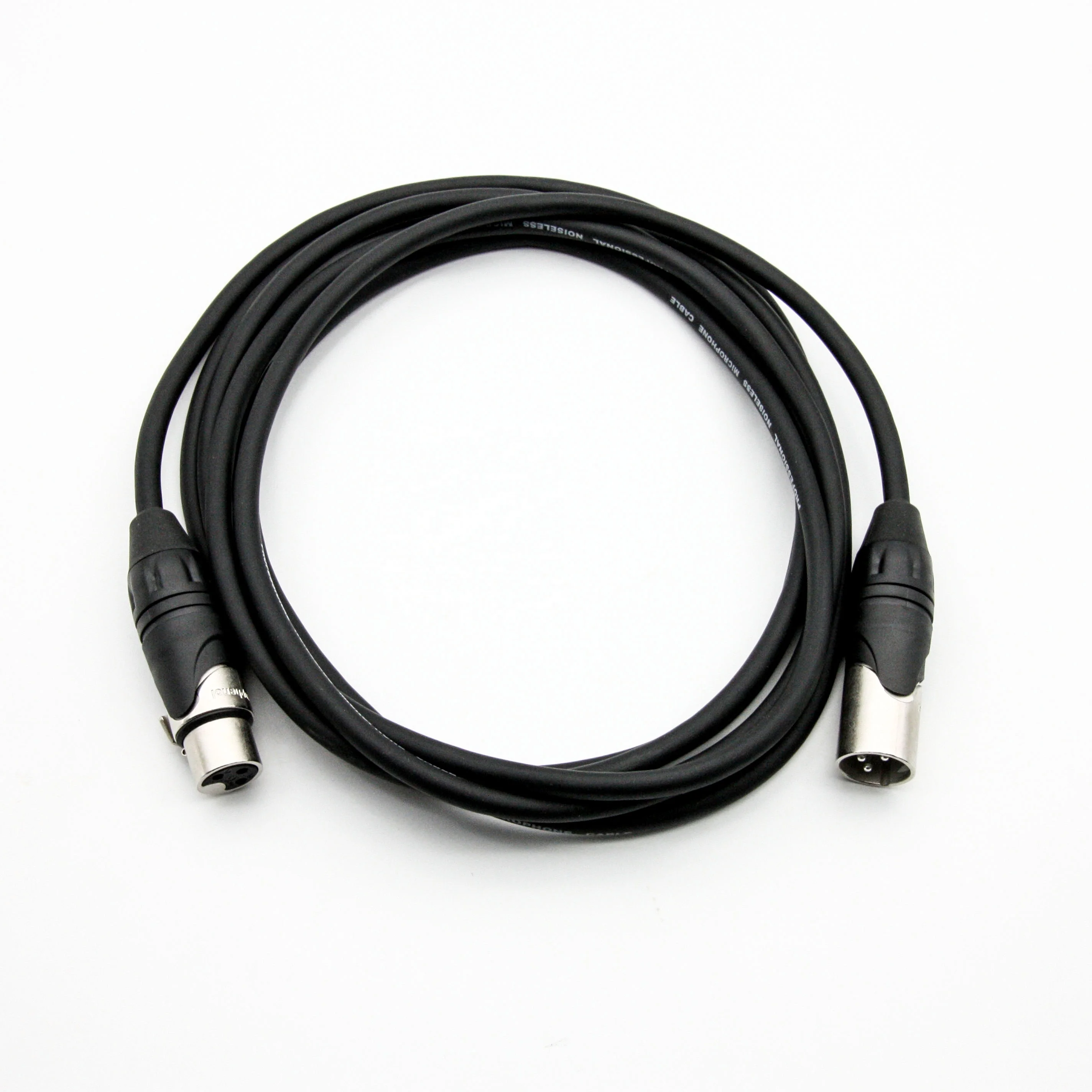  Профессиональный микрофонный кабель черный разъем XLR 6 м AWG24 спиральная защита 5 мм