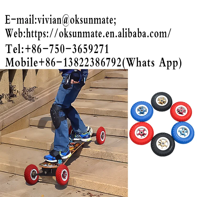 6 7 8 inch new design model solid alloy pneumatic wheel electric freestyle scooter inflatable rubber big wheel