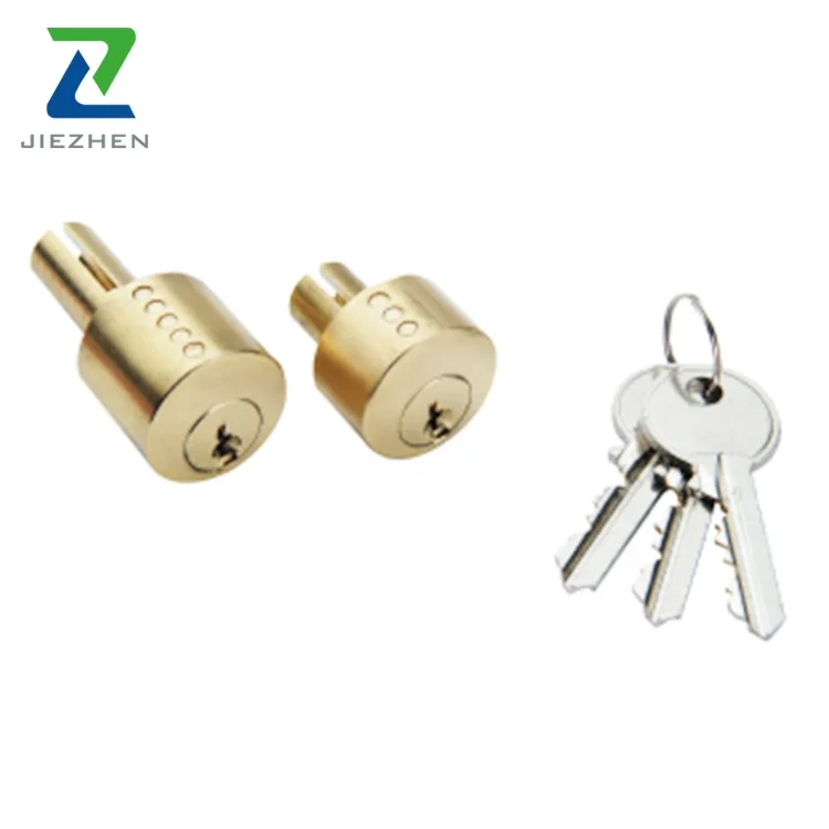 Top security brass mortise round cylinder