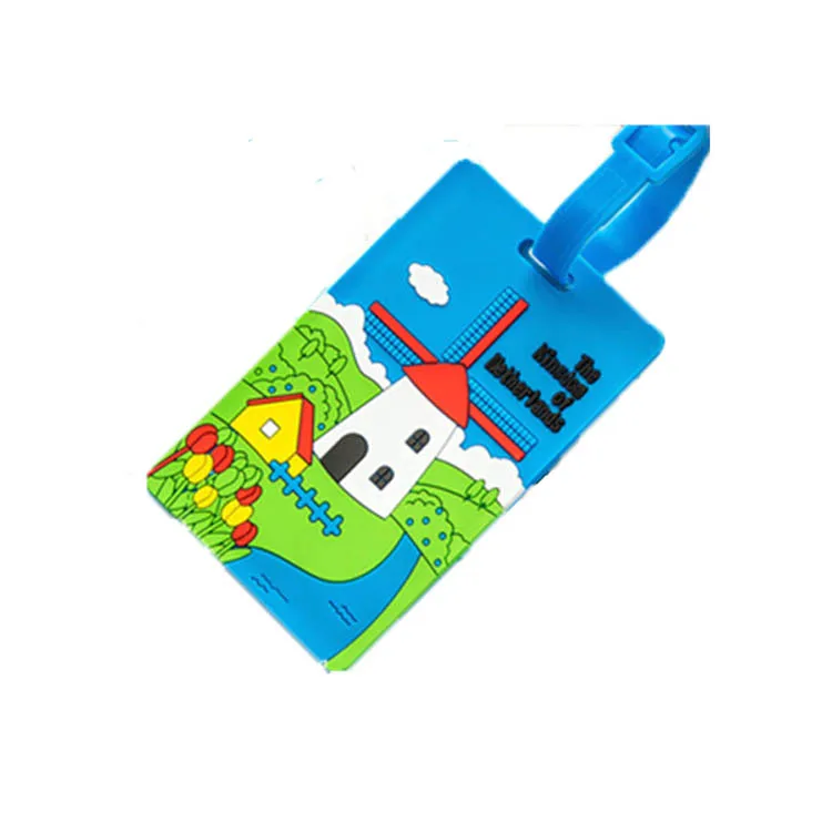 Personalized suitcase shaped luggage tag for backpack