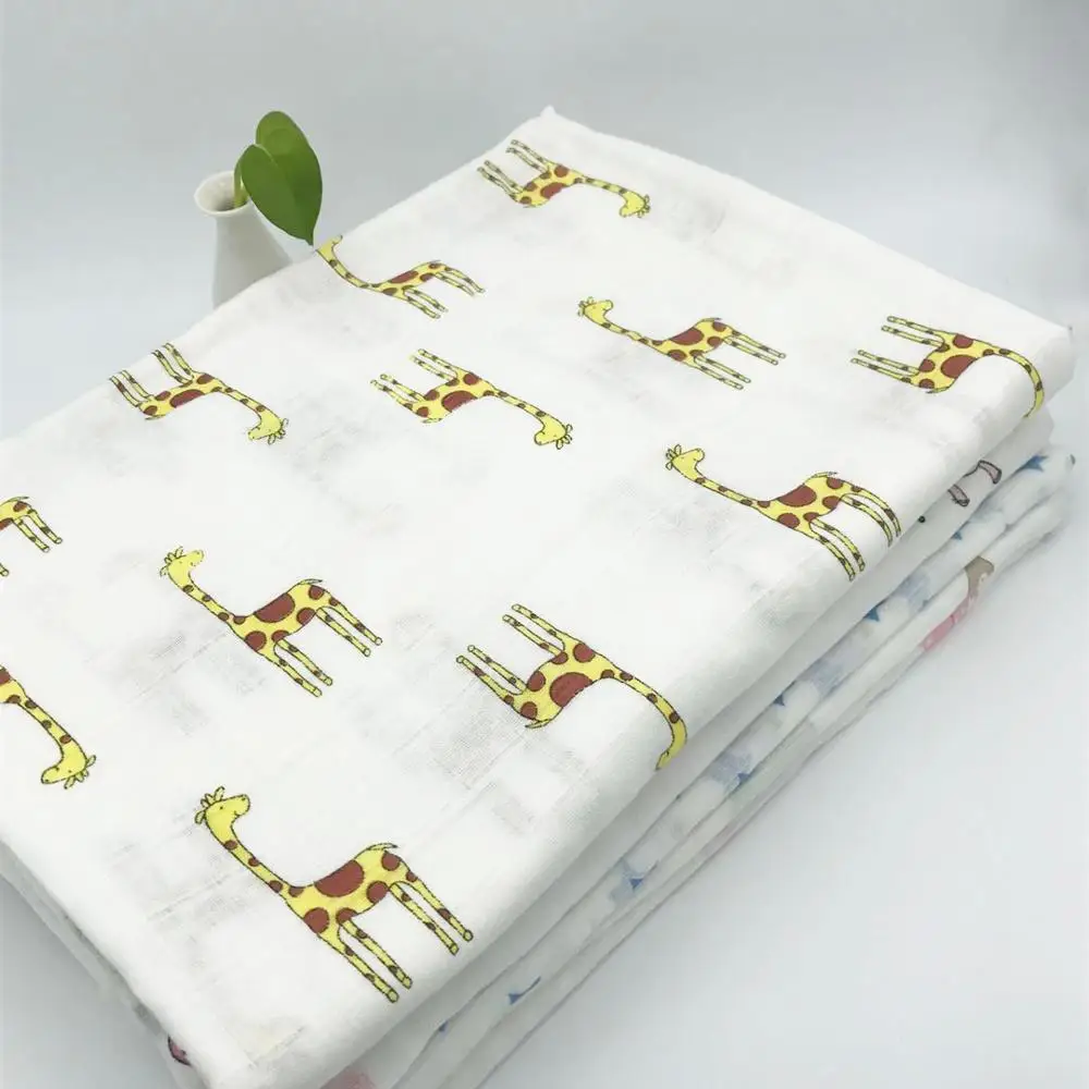 
Hot selling organic bamboo cotton fabric gauze baby 