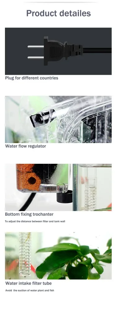 Filtering oxygen-supplying aquarium fish tank external water filter