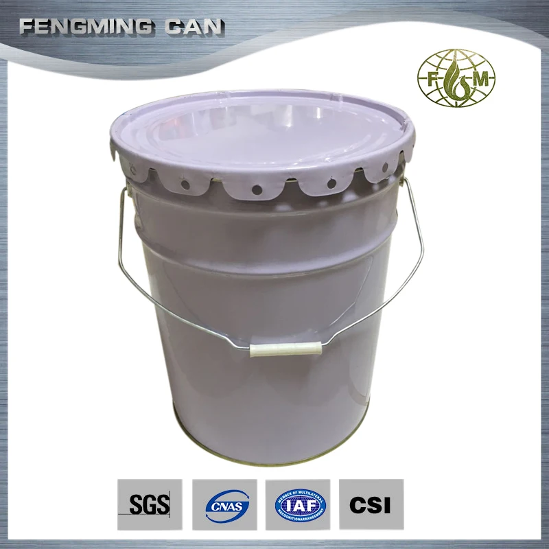 20 литр краски баррель белое покрытие металлической баррель металлический барабан с ручкой