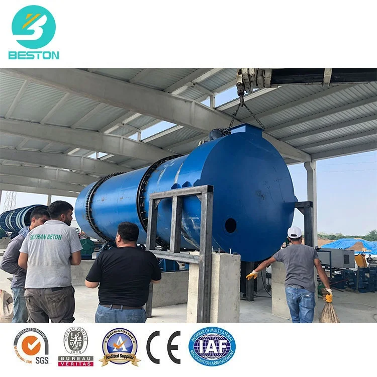 Beston Group New design smokeless biomass carbonization furnace oil sludge charcoal making machine for sale