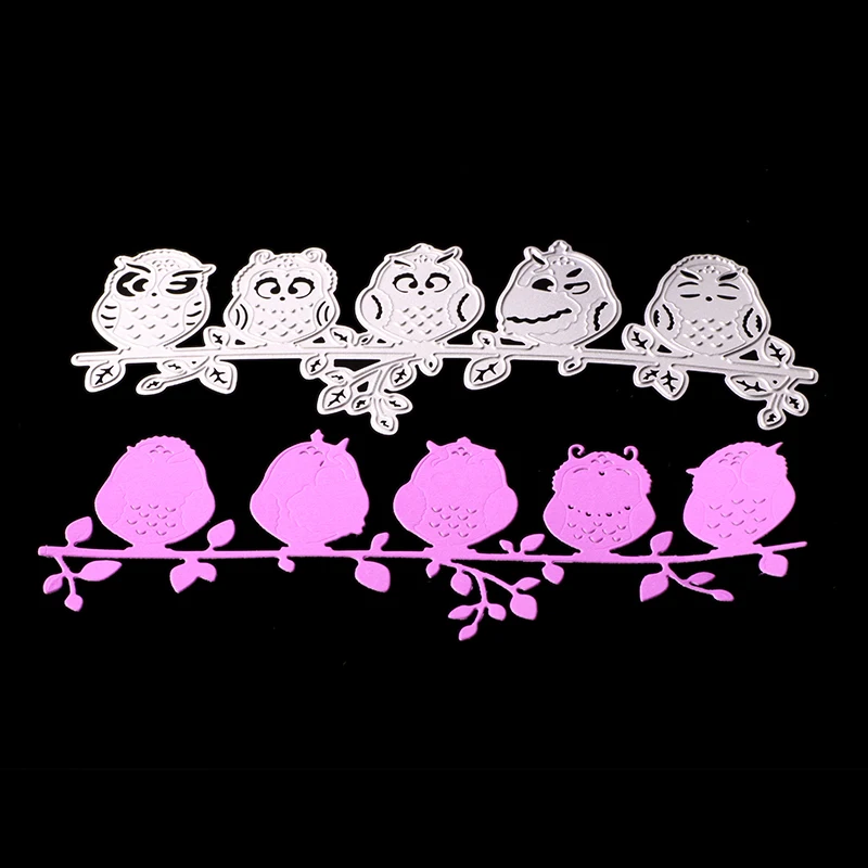 AAGU Cute Animal Bird Stand On The Tree Metal Carbon Christmas Party Decoration Die Cut Dies Paper Template Cutting Dies