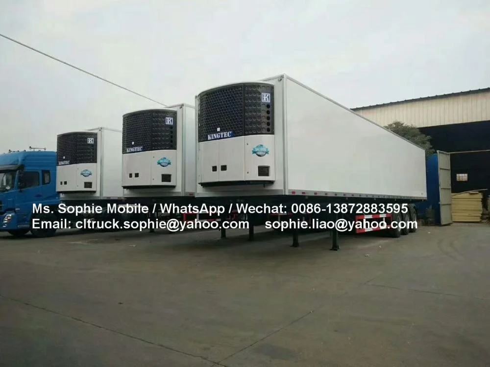 CLW China professional 3 axles 40 tons 45ft refrigerated cargo trailer Refrigerated Semi Trailer
