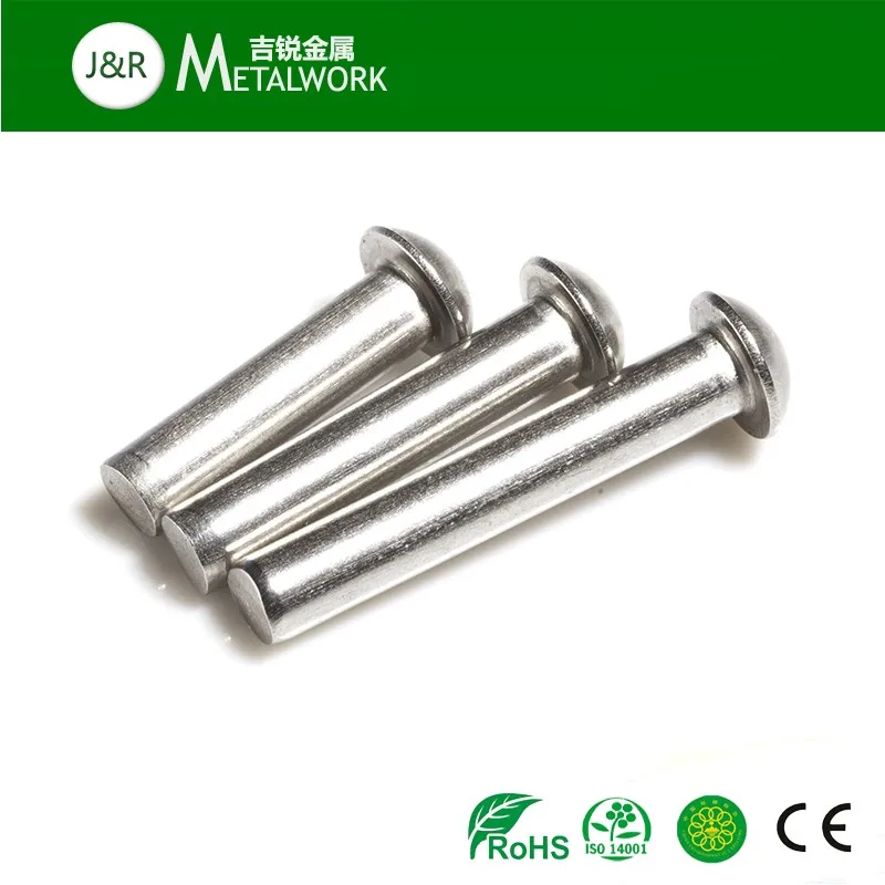 Carbon Steel White Galvanized solid Round head rivets