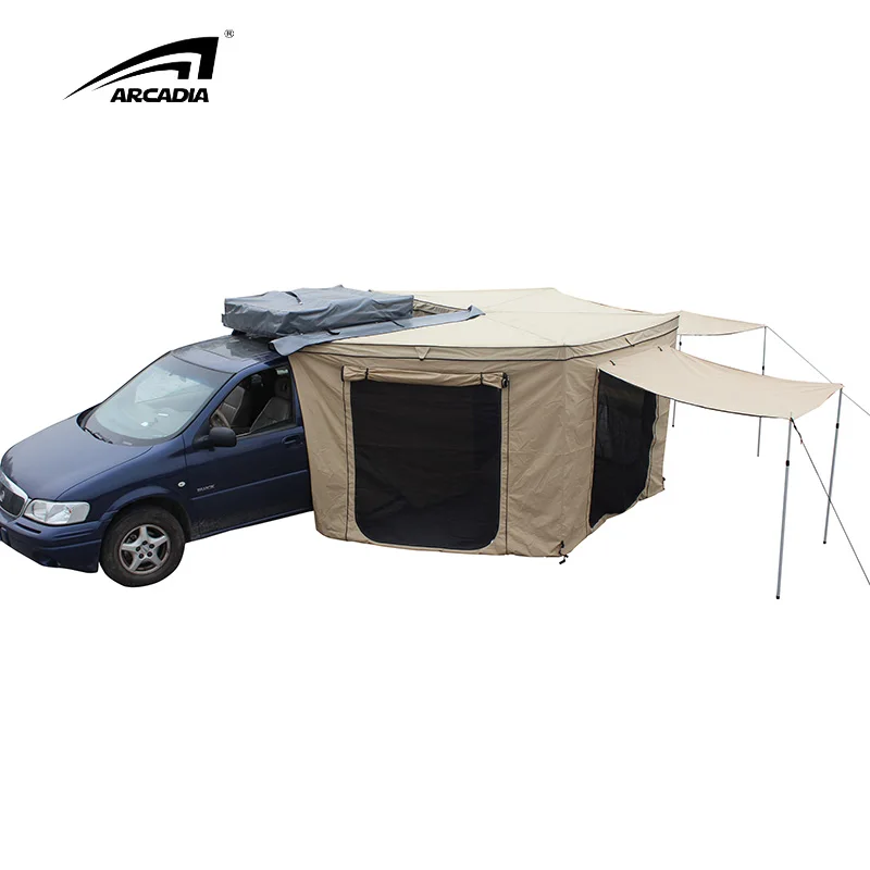 outdoor travel 4x4 bat wing sun shade auto awning tent