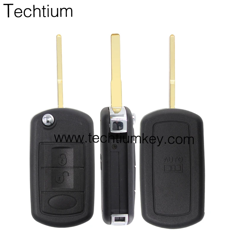 ford style 3 Button Flip Key Cover Case Fob for Landrover Range Rover Discovery Sport with logo