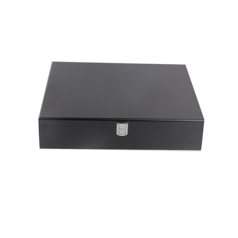 
Harwoo brand fancy glossy lacquer wood 2 layers tea bag storage box business use gift box for wholesale 