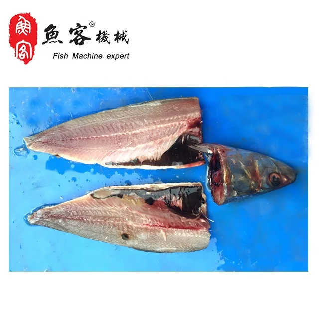 2020 Hot Sale Auto Cutting Head and Filleting Machine Remove Center Bone Commercial Saury Fish Processing Machine Sets