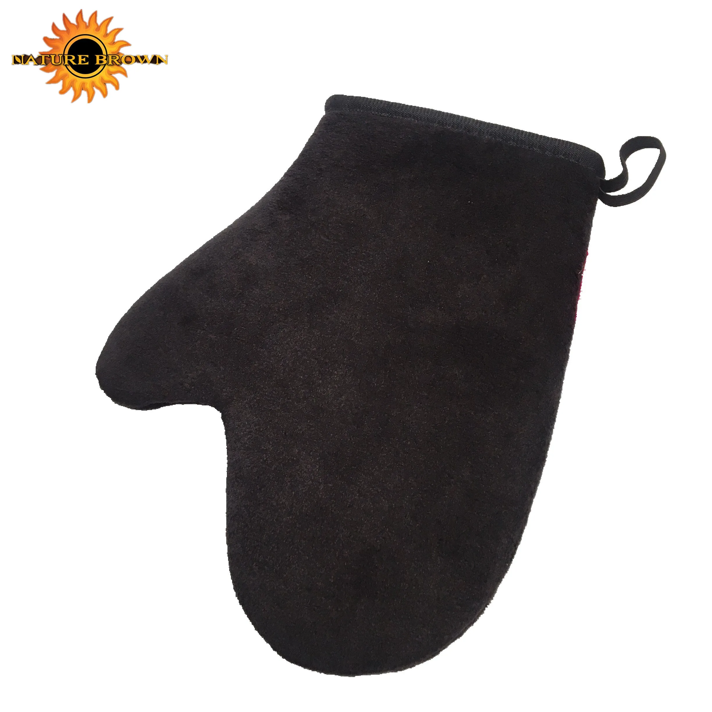 Профессиональные горячие продажи бархатные рукавицы для загара черные