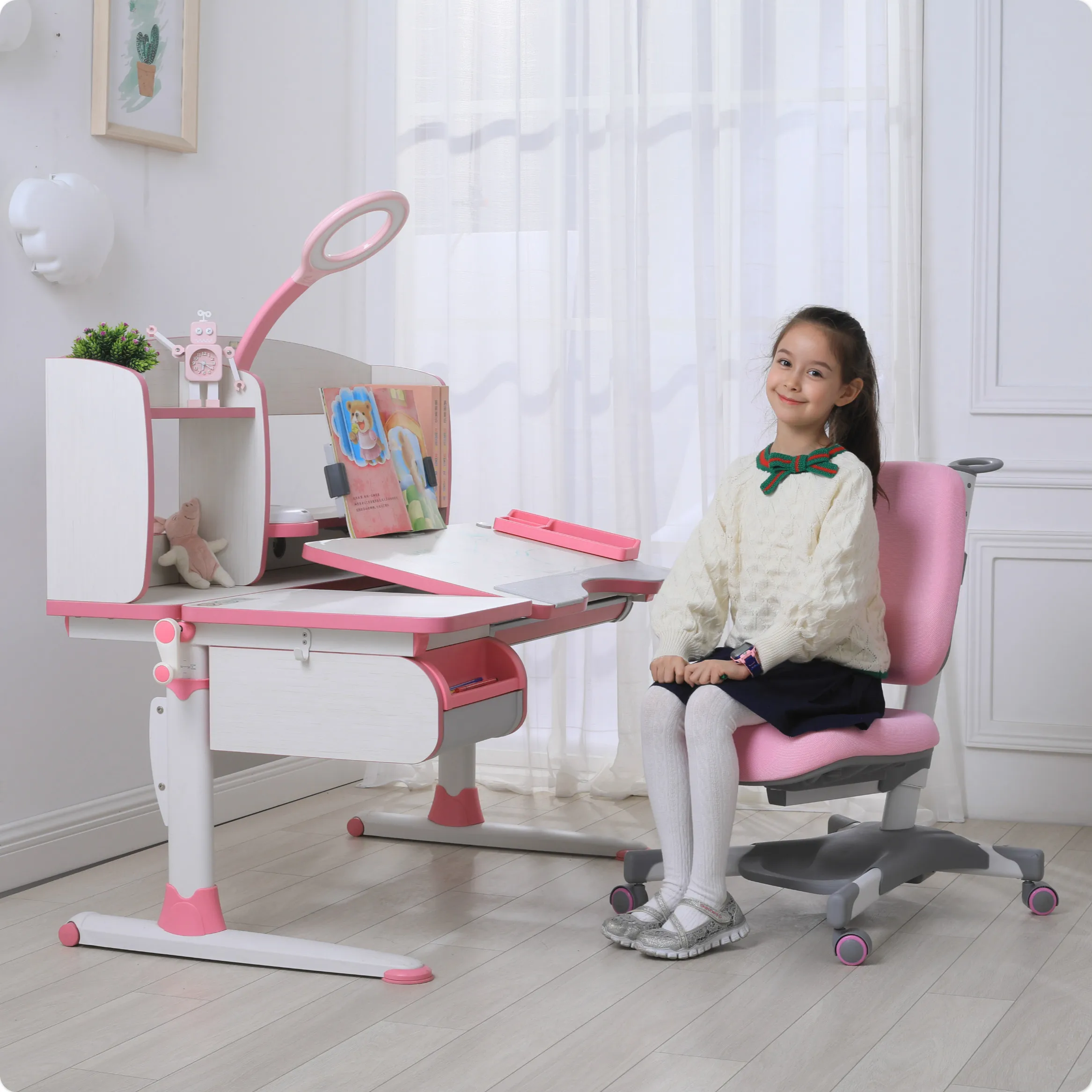 
Kidsrite Height Adjustable Ergonomic Kids Study Table Chair 