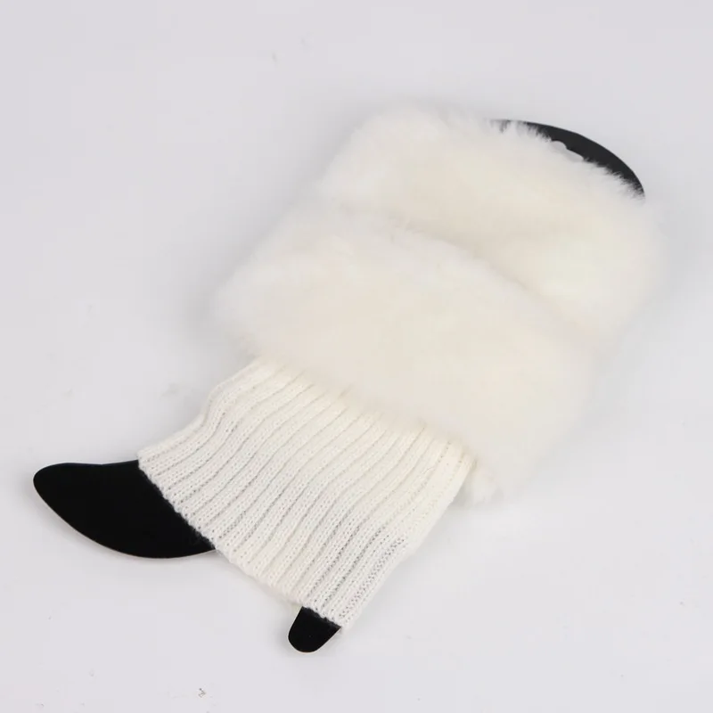 Fashion Women Winter Fur Leg Warmers Faux Fur Knitting Boot Cuffs