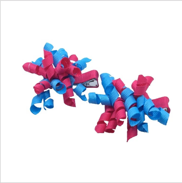 2inch colorful girl korker bows hair clip