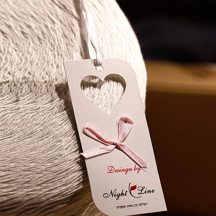 Custom Printed Die Cut Paper Hangtag Jewelry Gift Tags With Ribbon String Hangtag Swing Price Tag Custom Gift Tag