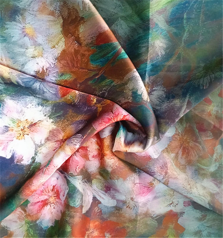 
Free Sample Custom digital printing 100% natural silk satin Scarves 
