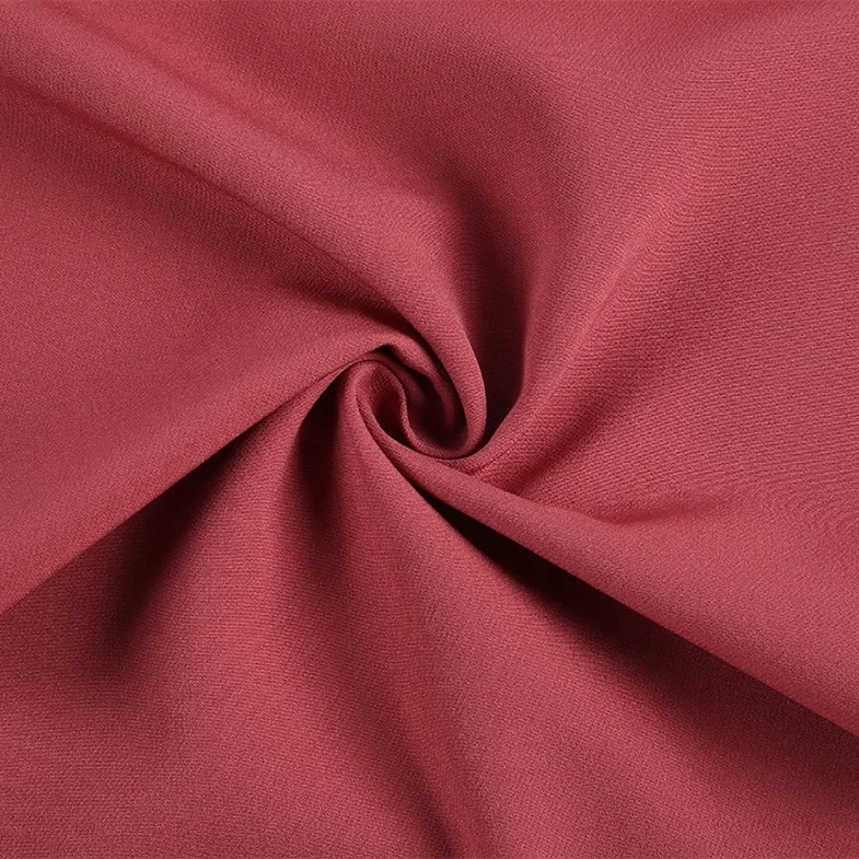 High quality Plain dye color barbie 95% polyester 5%spandex 4 way stretch fabric for dress