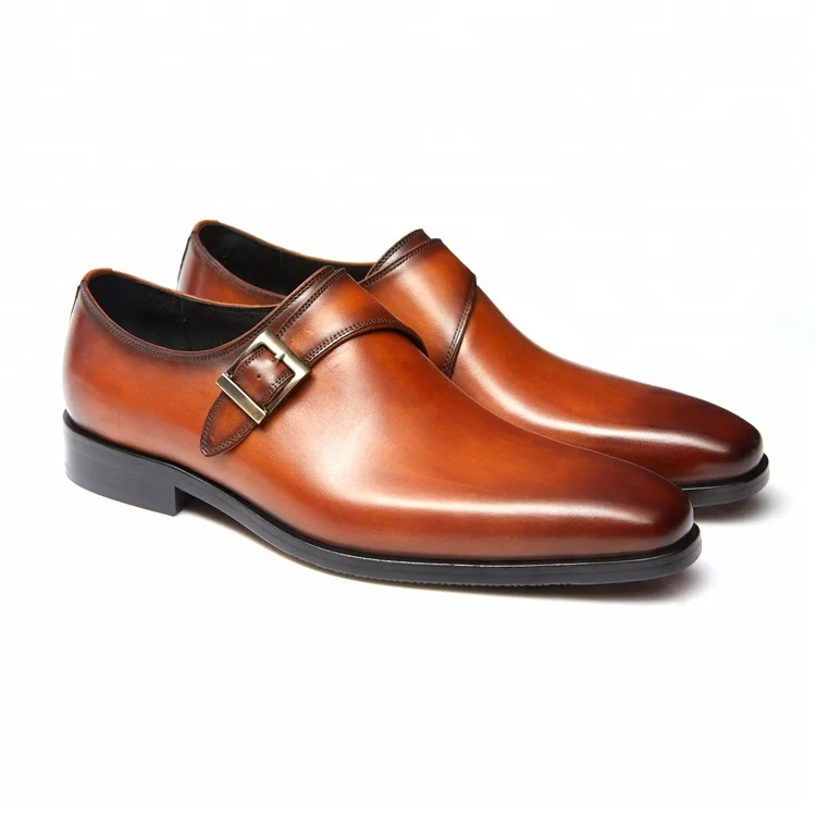 OEM official formal Oxfords nice good genuine dress shoes with monk strap business shoes men