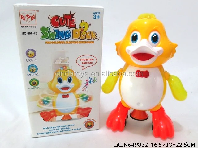Cute cartoon products Can dance yellow duck with light and music new kids toys for sale