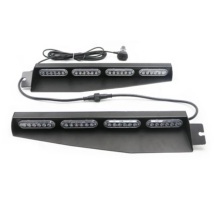 48w 12v amber red white wide angle Led lights truck visor strobe light