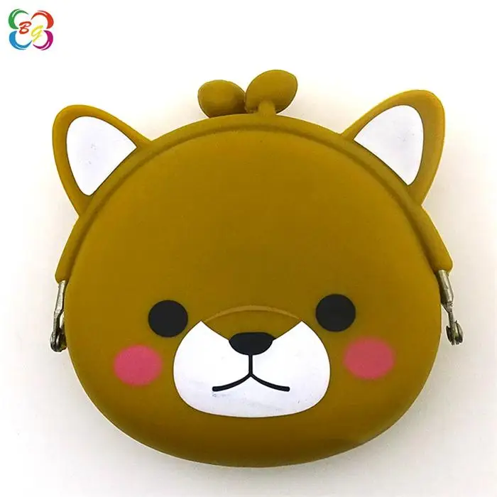 Silicone Gift Pouches , Coin Pouches ,Jewellery Pouches Snap Closure Dog Coin Purse