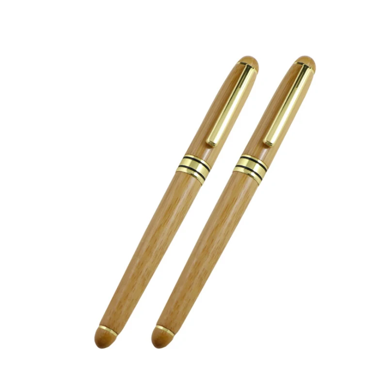 2019 New style good writing bamboo customized logo promotional  roller pen