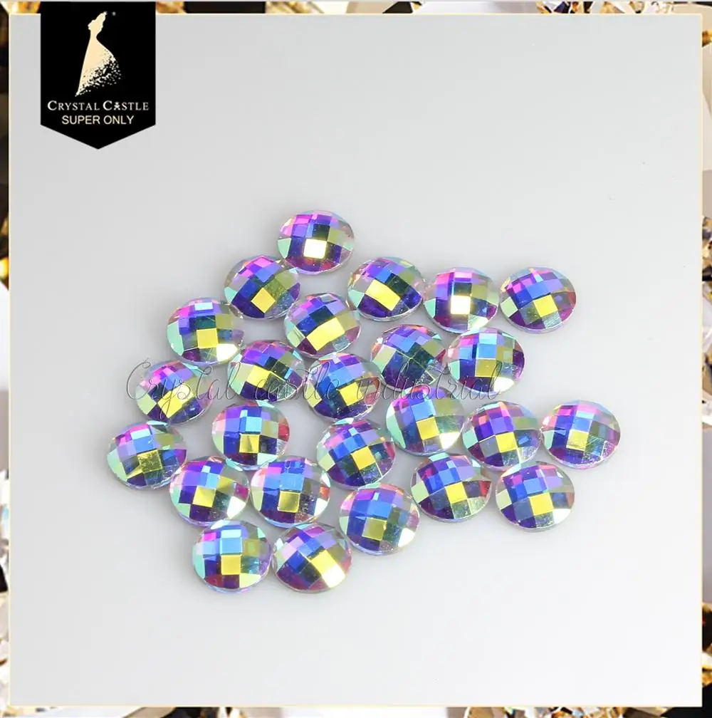 Factory Price Wholesale DIY Jewelry Making 2035 Chessboard Circle 6MM Round Loose Crystal Synthetic Diamond