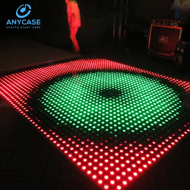 500x500mm Tempered glass Digital Lighted Up Floor Screen Pixel 3D Led Dance Floor Tile For Sale