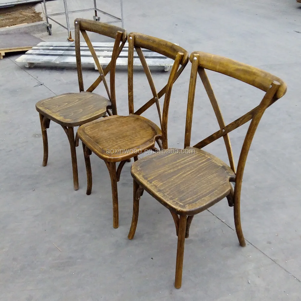 
wooden event cross back chairs 