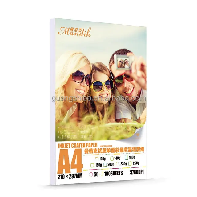 100% wood A4 Double Sides Inkjet Glossy 240g Business Card Photo Paper(GSBDSPP26)