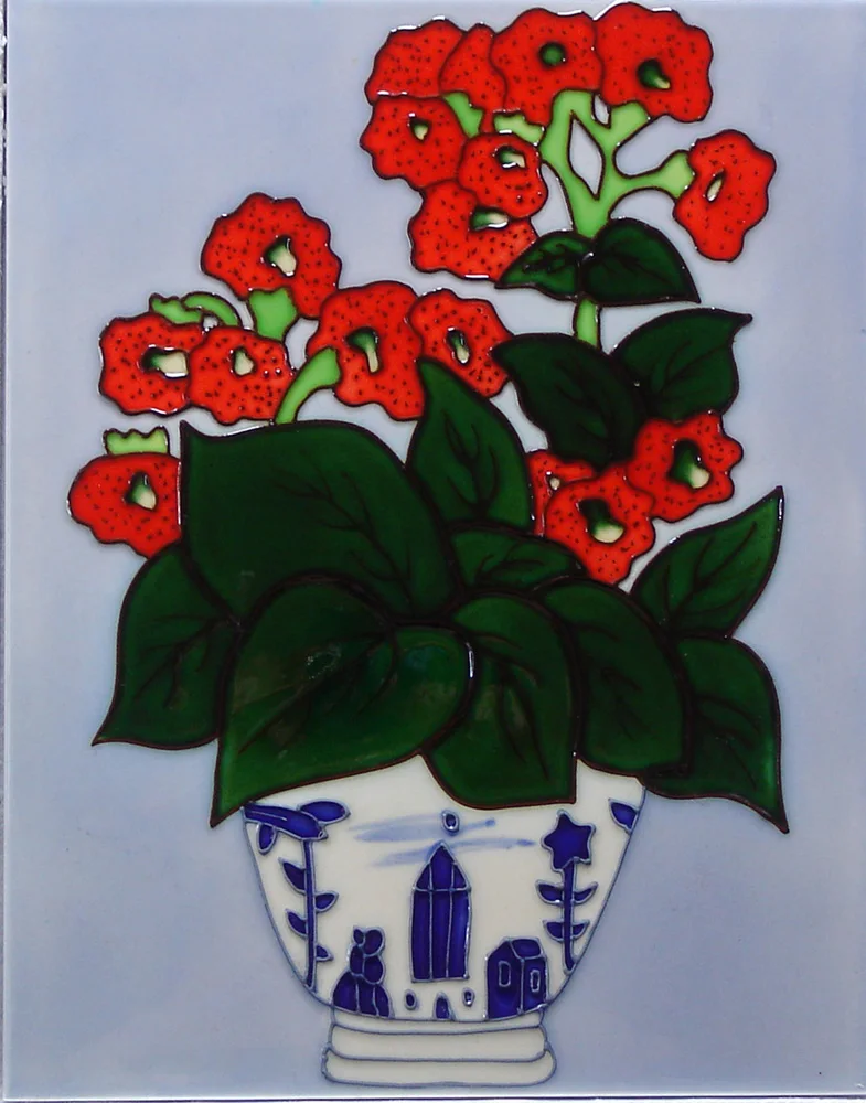 
hand painted ceramic tile picture 