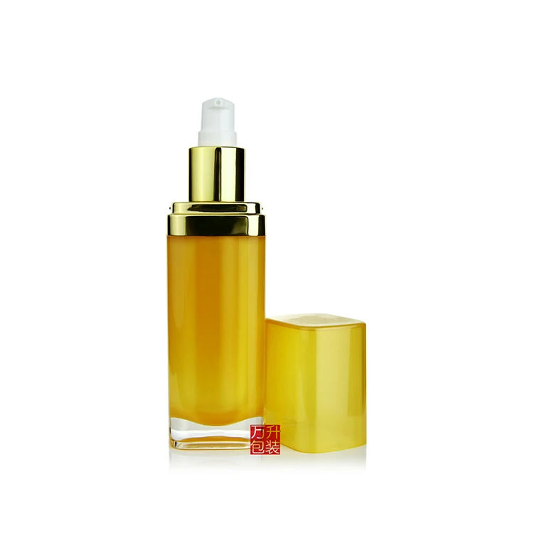 Luxury Heavy Square Shape double wall acrylic  Cosmetic Bottle for lotion skincare  SF 15/30/60/120ml