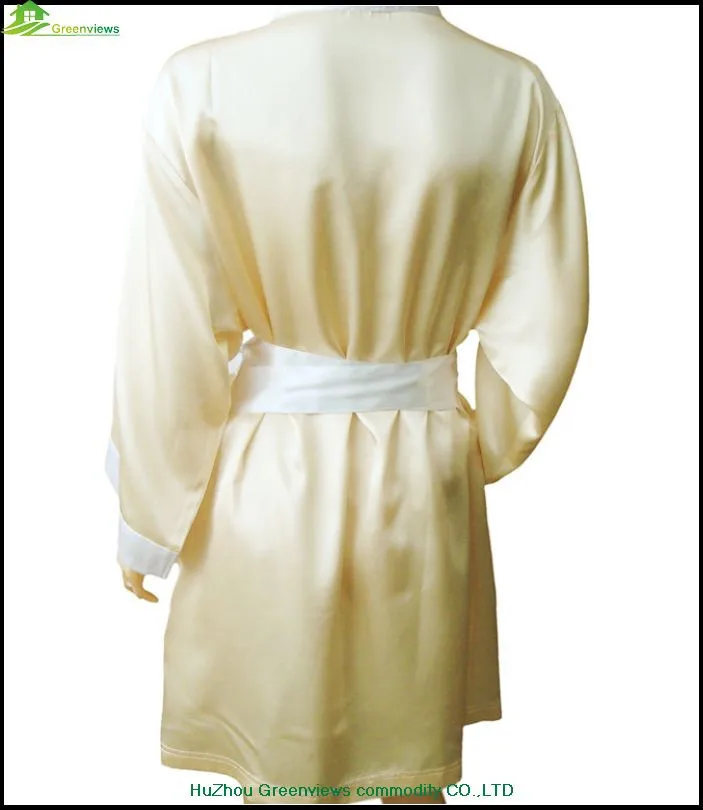 Women Silk bathrobe long sleeve satin silk bath robes for chinese silk robe summer night gown