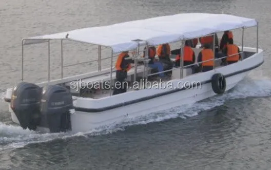 Горячая Распродажа 2017, лодка из стекловолокна, используемая на острове trafice, 30 человек, паром, лодка, бензиновый/бензиновый топливный Тип
