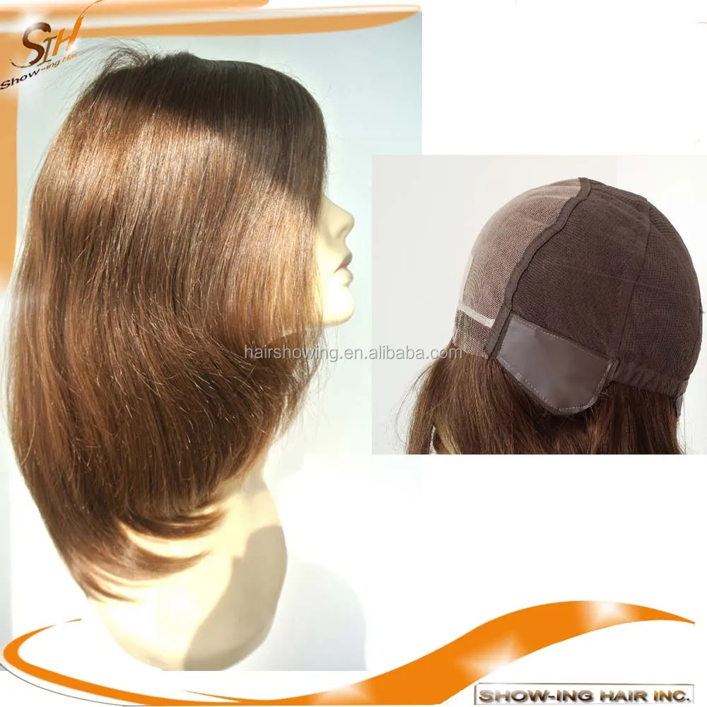 Full hand made, glue less cap wig, human hair wig medical wig
