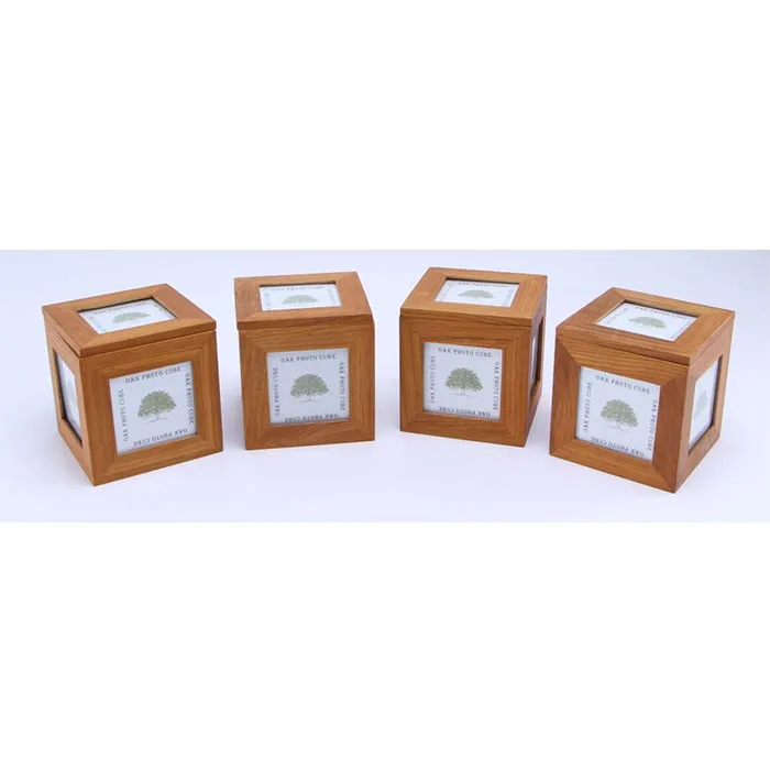 Wholesale Wooden Cube Multi Aperture Picture Photo Framewooden photo cube