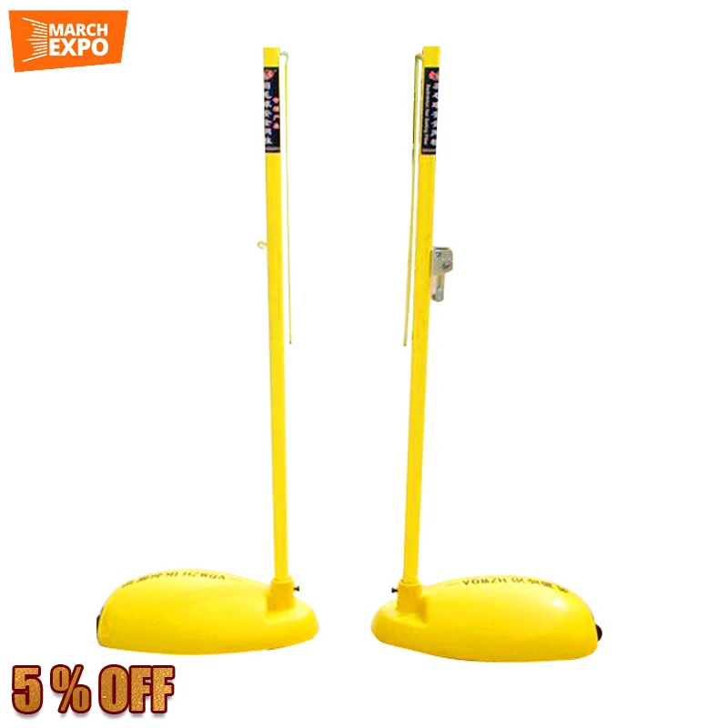
High quality portable movable badminton net pole / post / stands post 