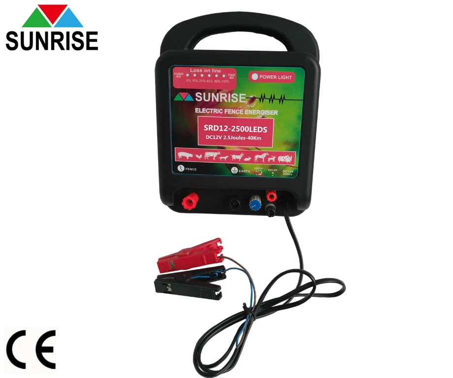 
PV protection Solar & battery electric fence energizer electric fencer 12 v battery fence energizer 