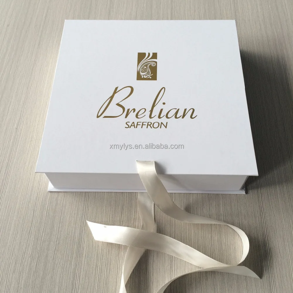 Custom Square Eco-friendly Folding Christmas Paper Large Gift Box with Ribbon and Lids