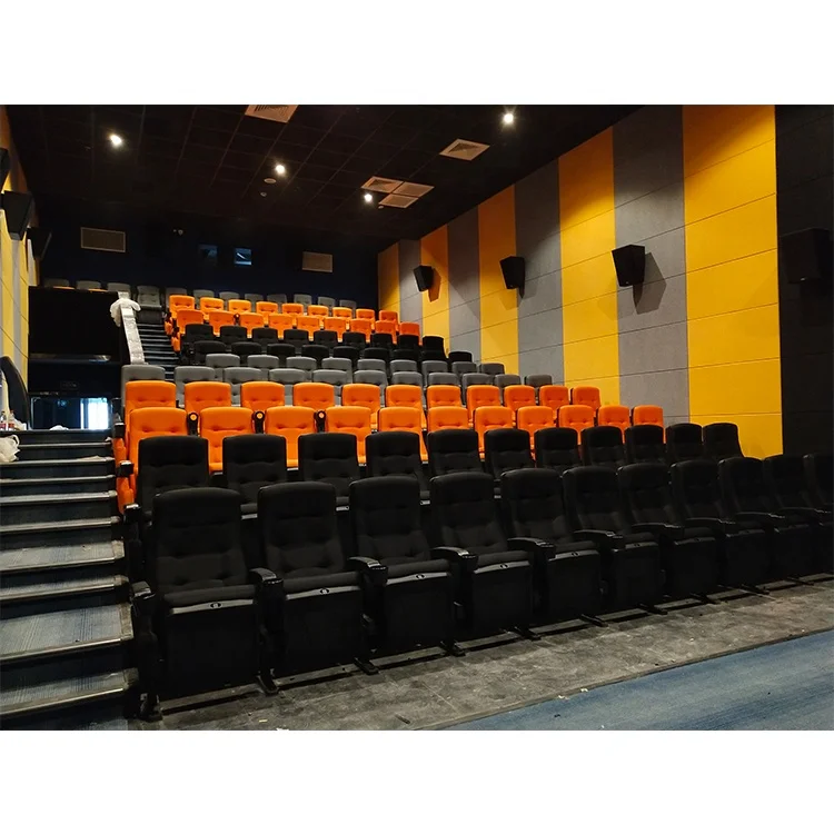 High quality fabric cinema vip folding chair , retractable cinema seats chair