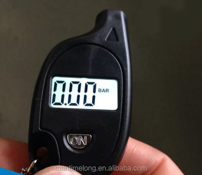 Mini Keychain LCD Digital Tire Tyre Air Pressure Gauge For Car Auto Motorcycle