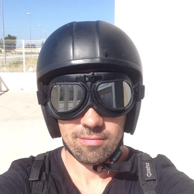 Vintage Motorcycle Goggle Motocross WWII Pilot Goggles For Harley Retro Motorcycle with open half face helmet