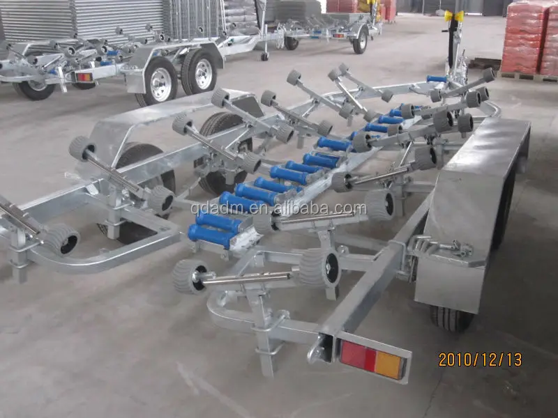 Fully hot dip galvanized single or multiple axles boat trailer