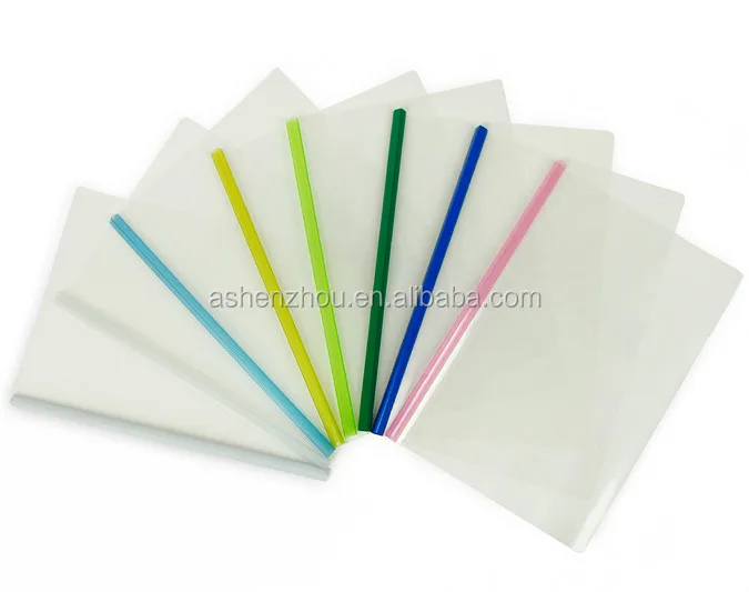 Top sale cheap custom plastic PP PVC sliding bar folder certificate file report cover