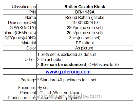 outdoor  patio rattan  gazebos   wholesale  garden furniture sets