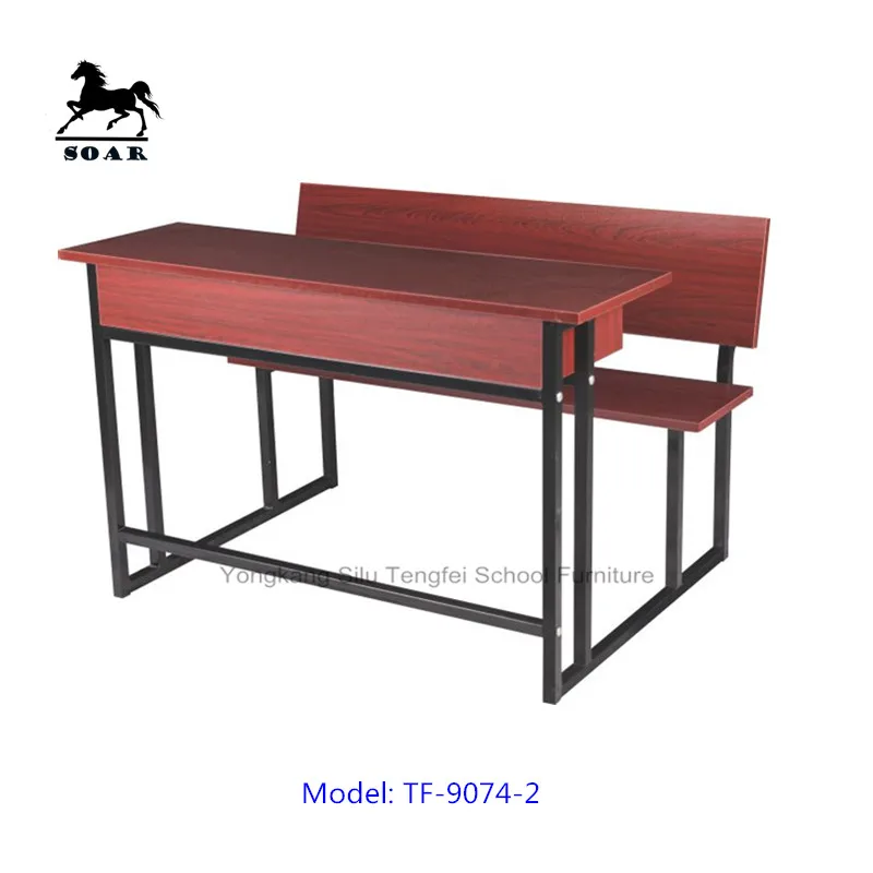 
height adjustable trapezoid school desk with chairs for school furniture set 