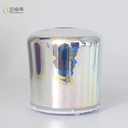 Innovative design 200ml 3d fireworks ultrasonic glass aroma humidifier aromatherapy essential oil diffuser scent diffuser
