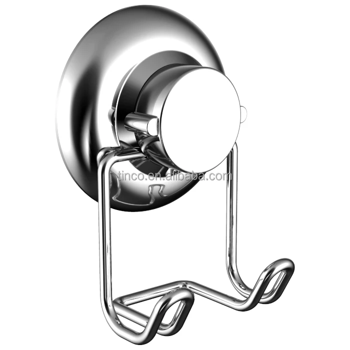 
Powerful Vacuum Chrome Suction Cup Hooks Holder for Towel, Robe and Loofah 